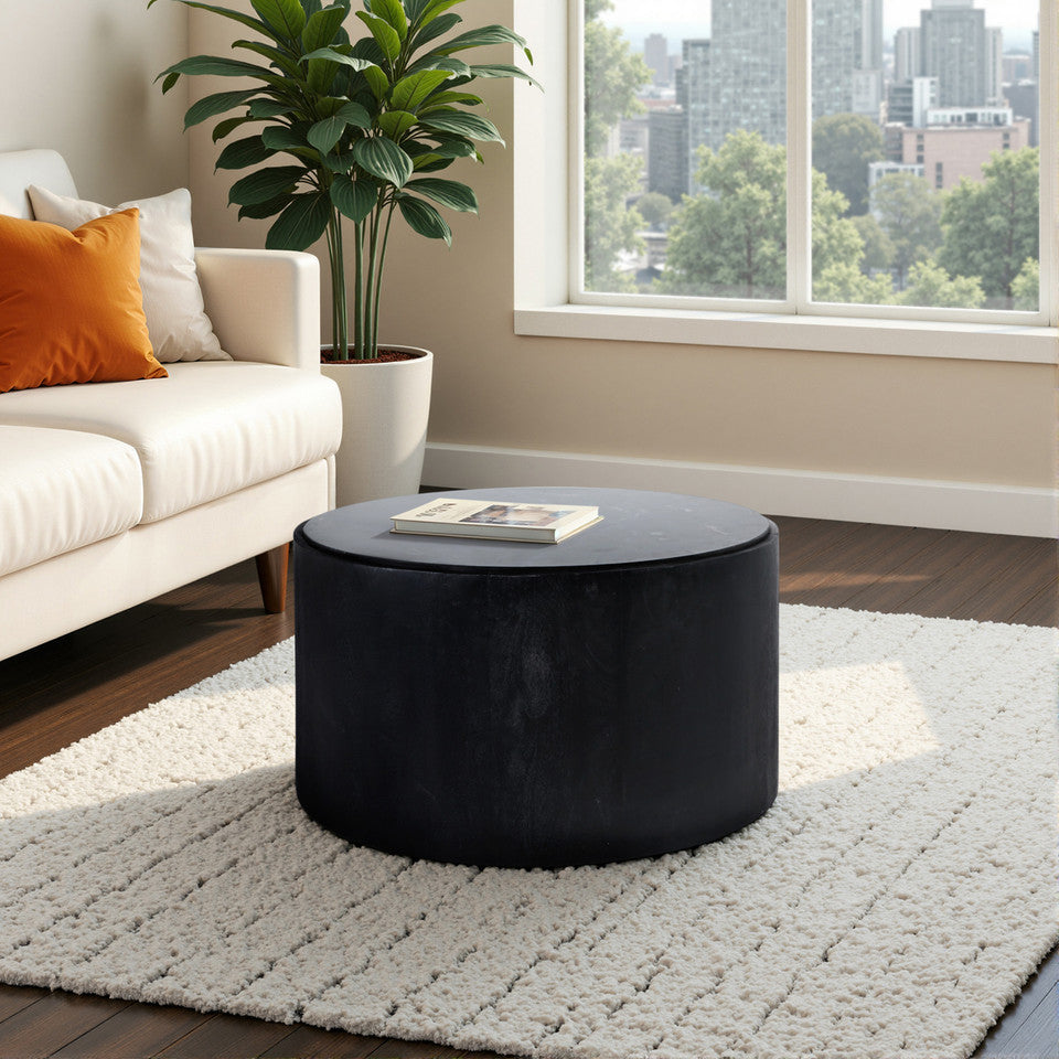 Marble Inlay Round Coffee Table