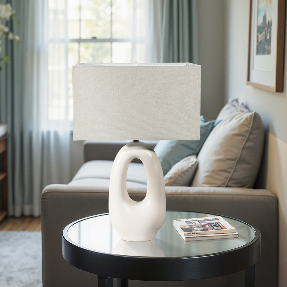 Open Cutout Oval Table Lamp