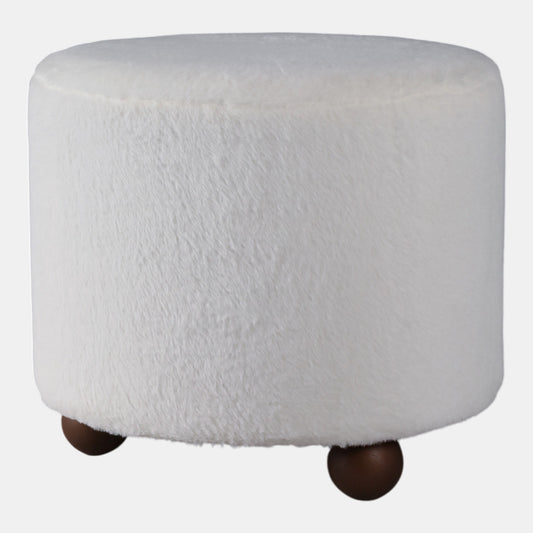 Round Ottoman with Ball Feet