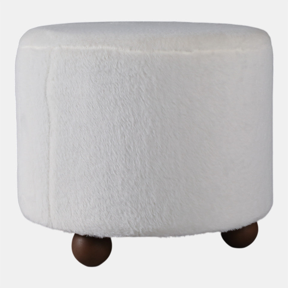 Round Ottoman with Ball Feet