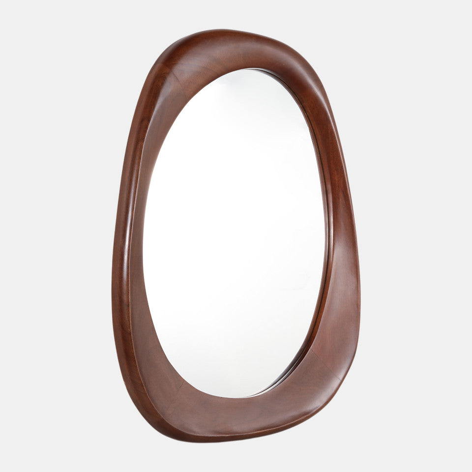 Organic Shaped Wood Mirror