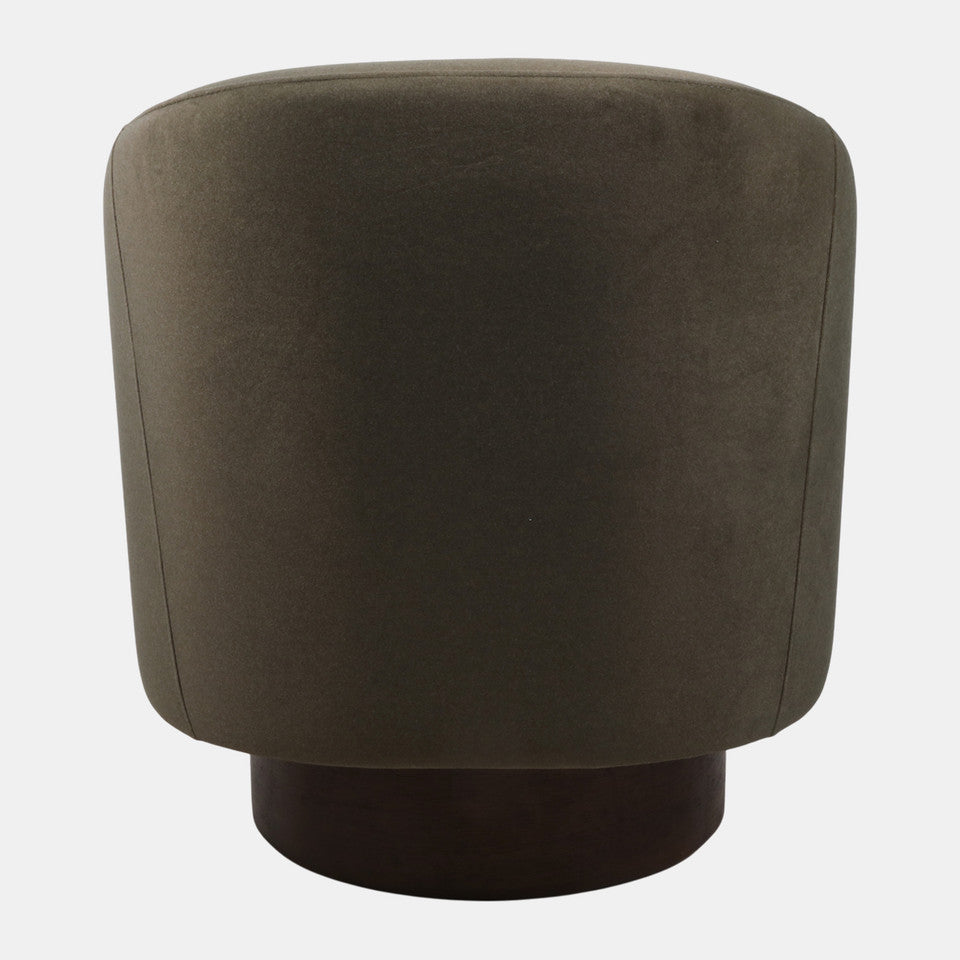 32x31" Swivel Accent Chair, Green/brown