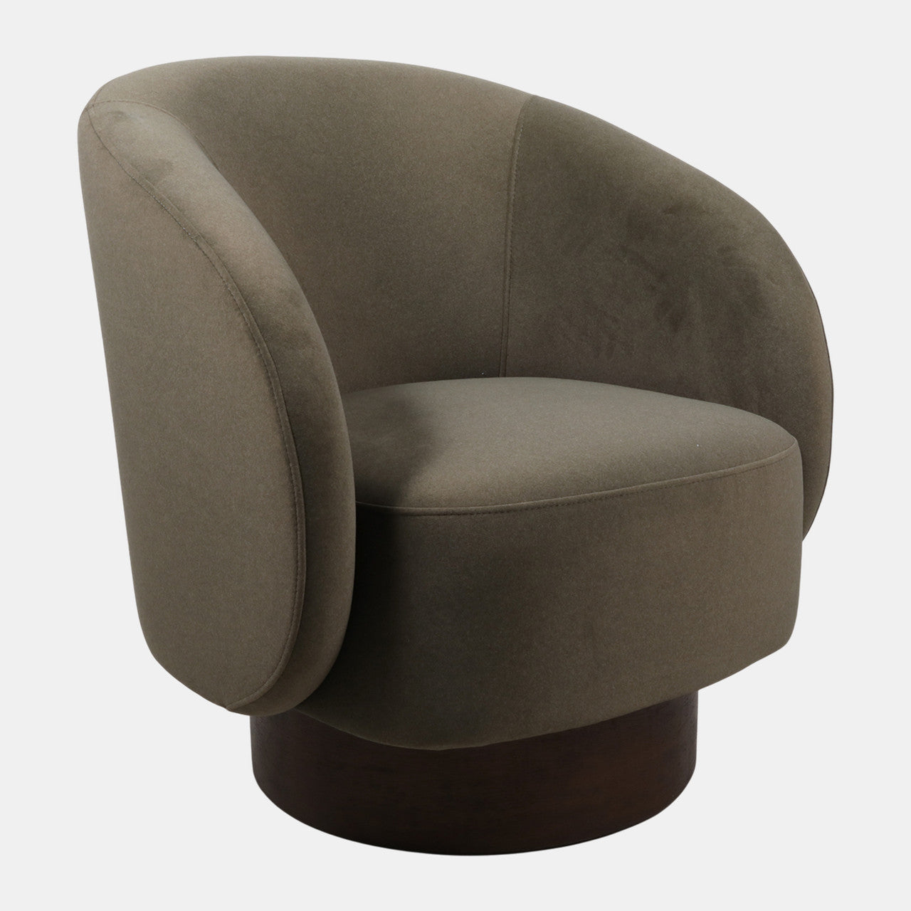 32x31" Swivel Accent Chair, Green/brown