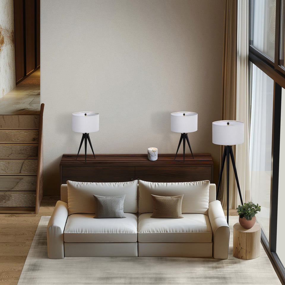 Metal Tripod Lamp Set (Set of 3)