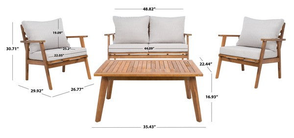 Castalia 4 Piece Outdoor Living Set